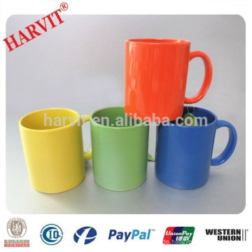 11oz keramische Kaffeetassen / chinesischer Hersteller der Steinzeug-Farben-glasierten Becher